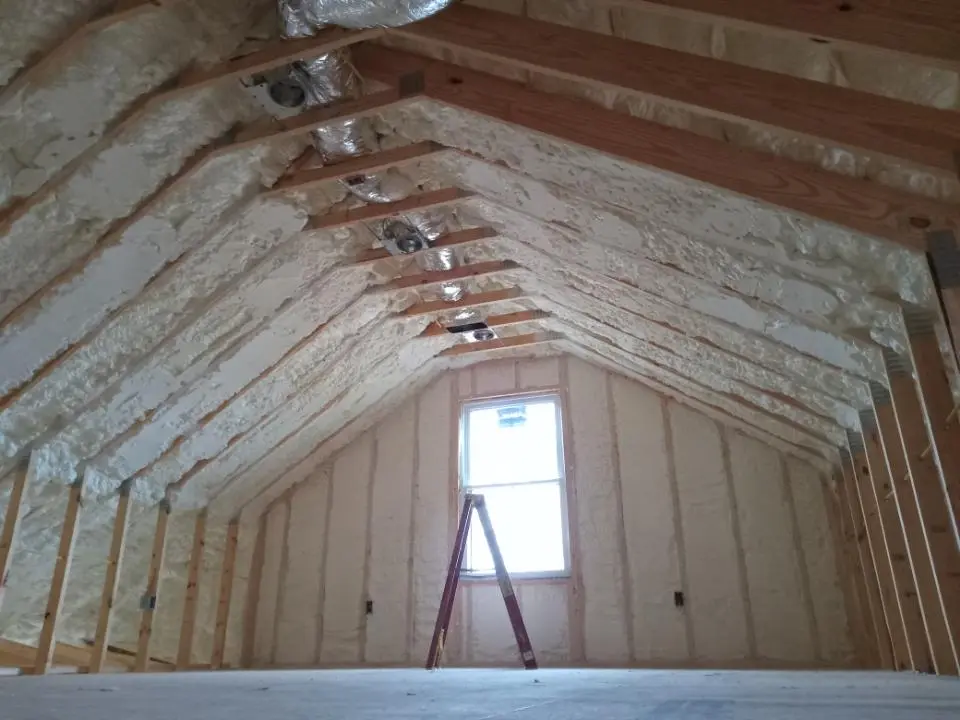 Spray foam roofing application for Crawl Space Insulation project in Mayfield Heights
